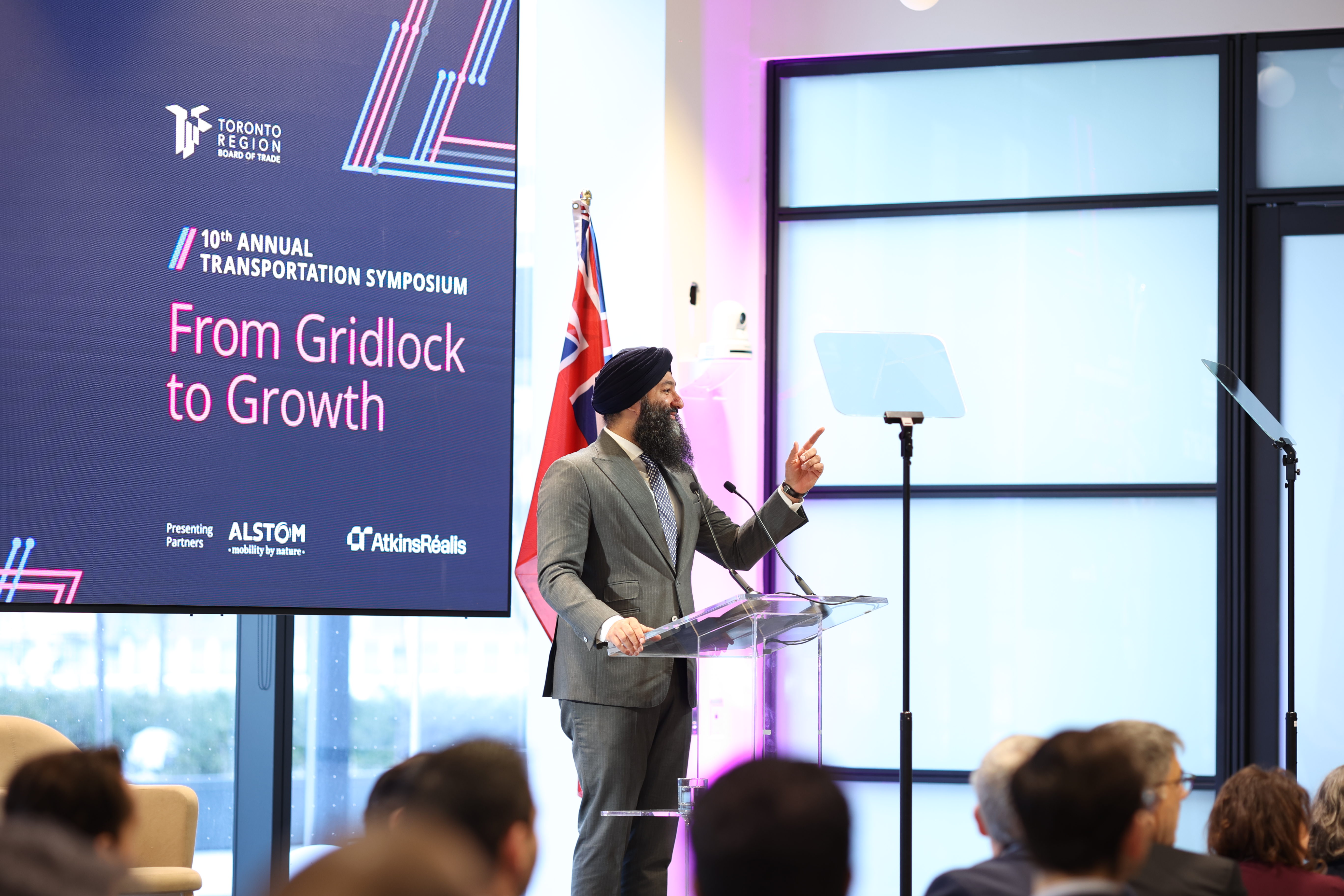 Minister Sarkaria at our 10th Annual Transportation Symposium