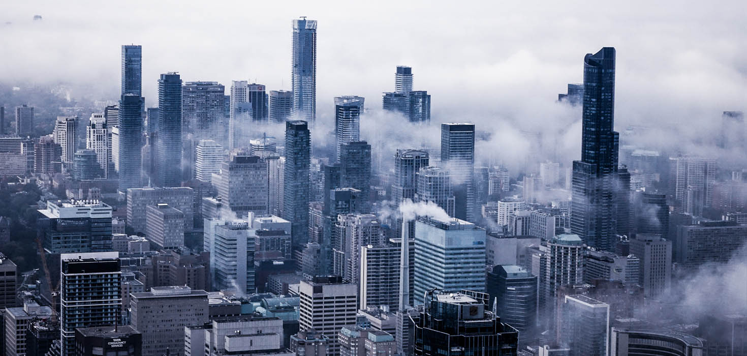 Smog over a city