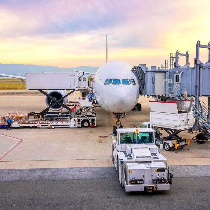 Support vehicles around a plane