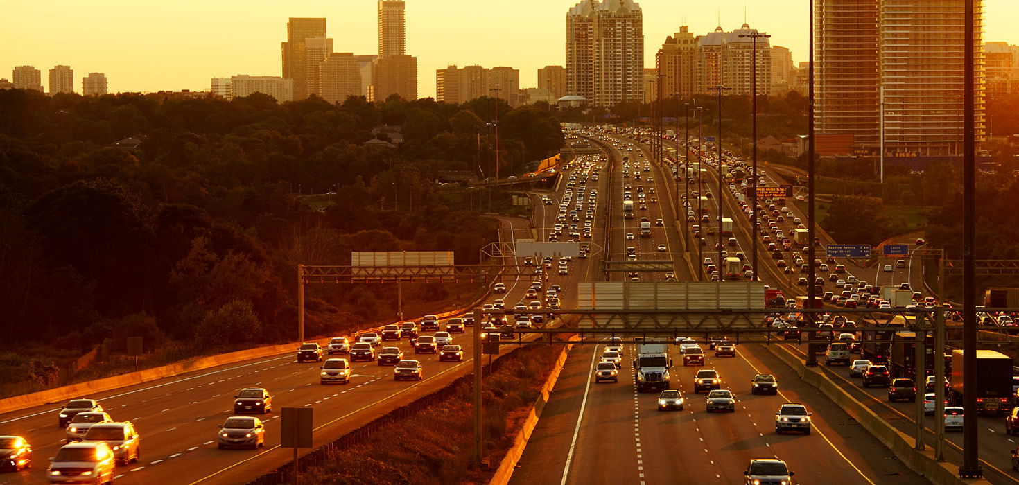 Busy highway connecting the Innovation Corridor