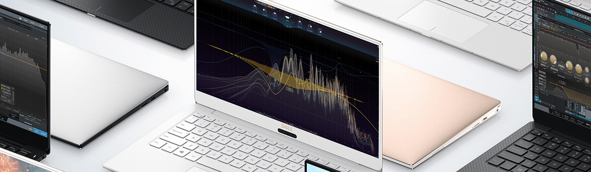 Multiple laptops with music software
