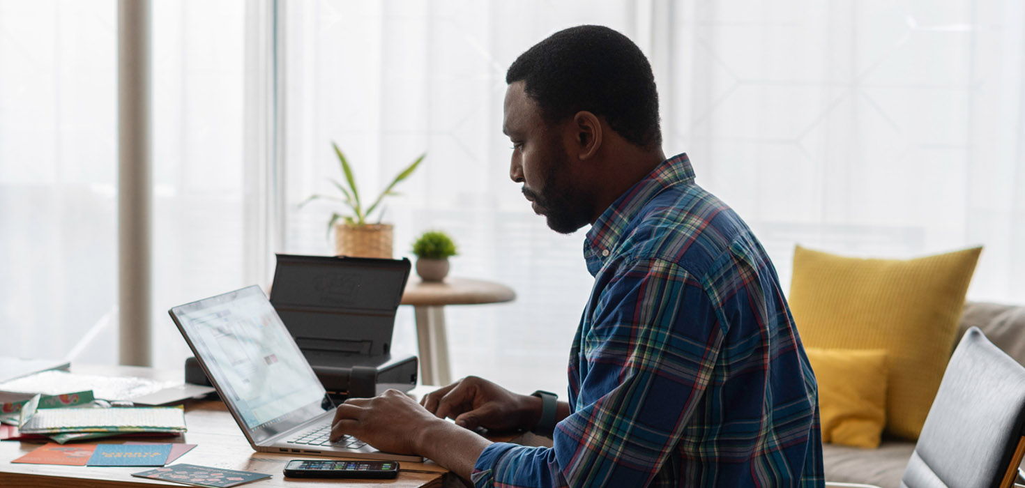 Man working from home