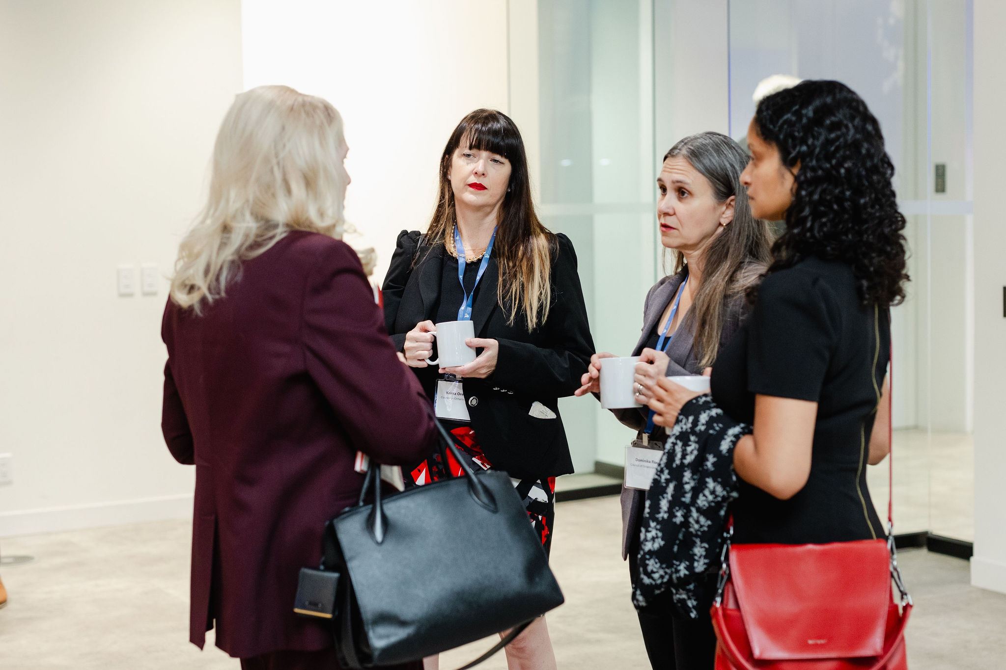 Business man and woman networking.