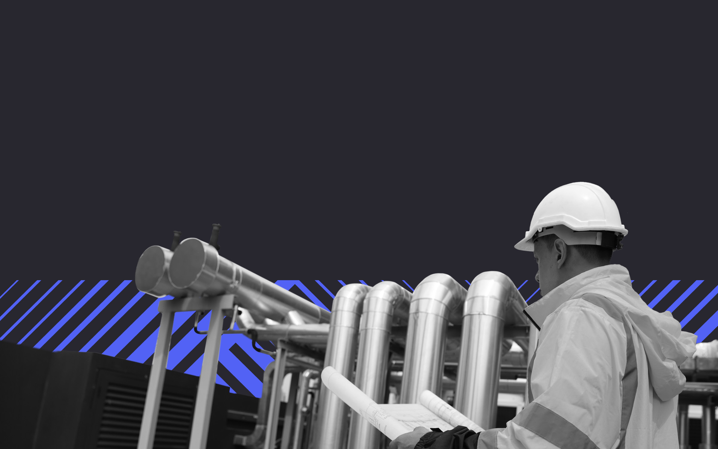 A power worker inspecting the ducts in Indiana.