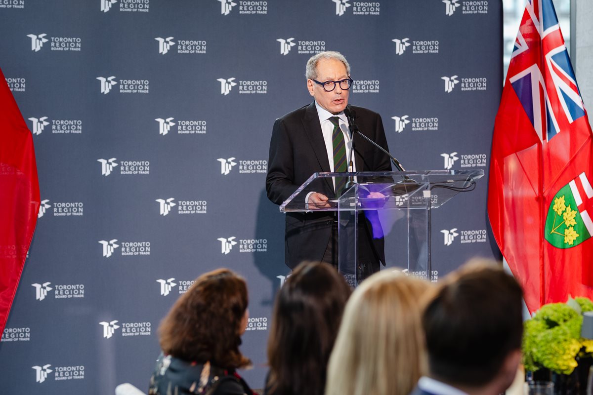 Board President & CEO Giles Gherson at the BCT Launch dinner.