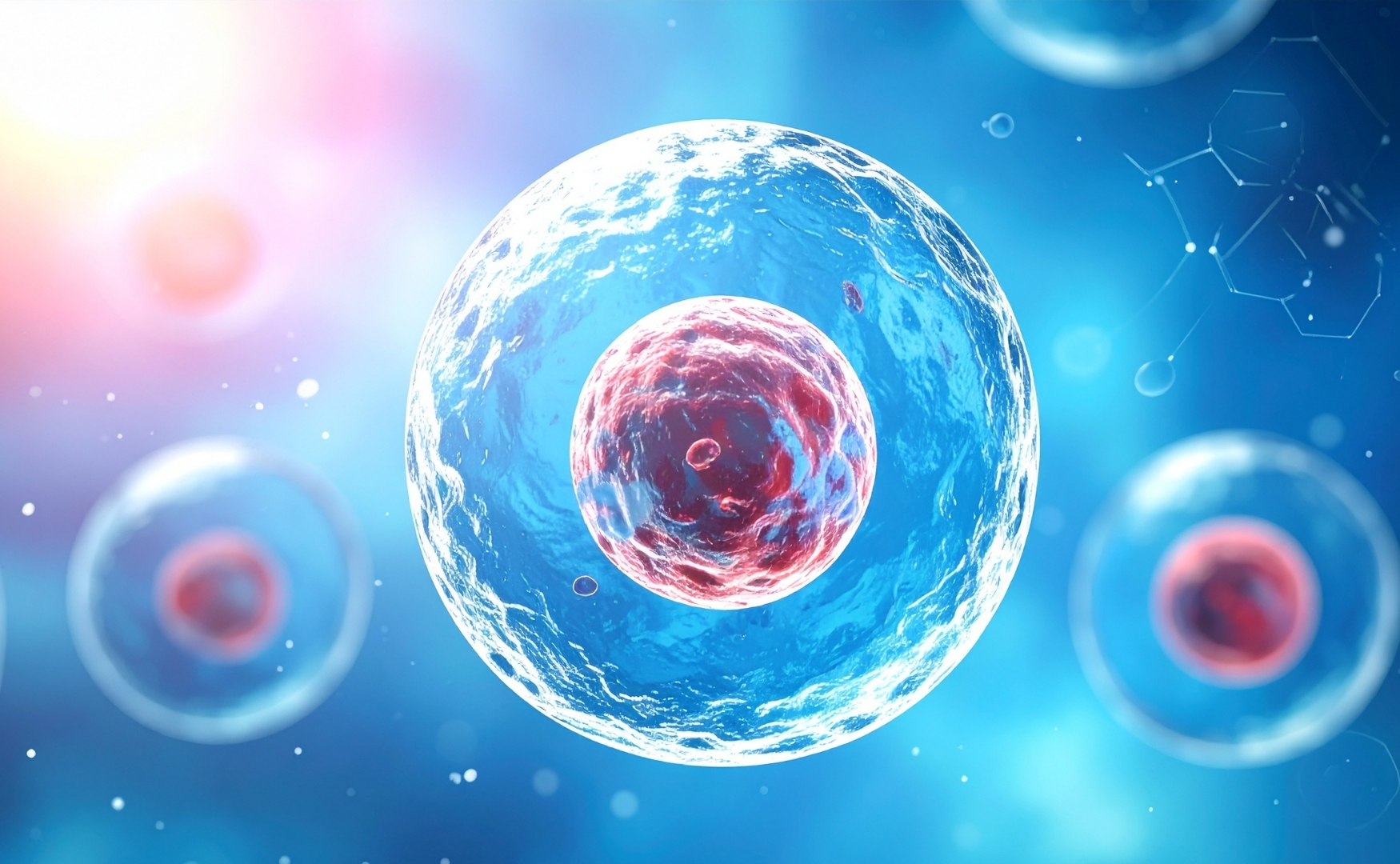 3d rendering of a biological cell