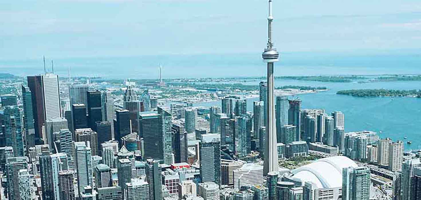 Toronto’s skyline as seen from above. 