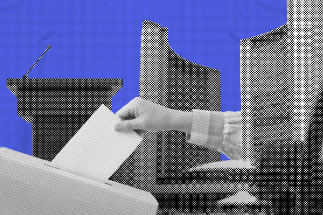 Nathan Phillips Square, with the Toronto Sign prominently featured.