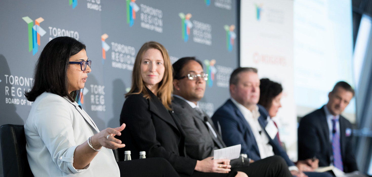 Panel discussion at a TRBOT event. 