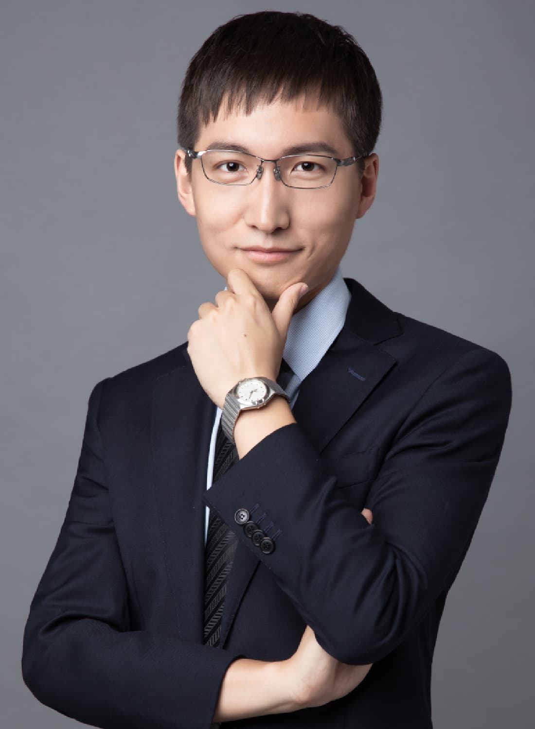 Confident man smiling at camera