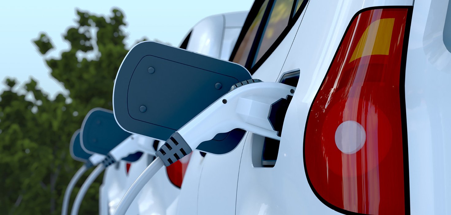 An EV charger, powering up a vehicle.