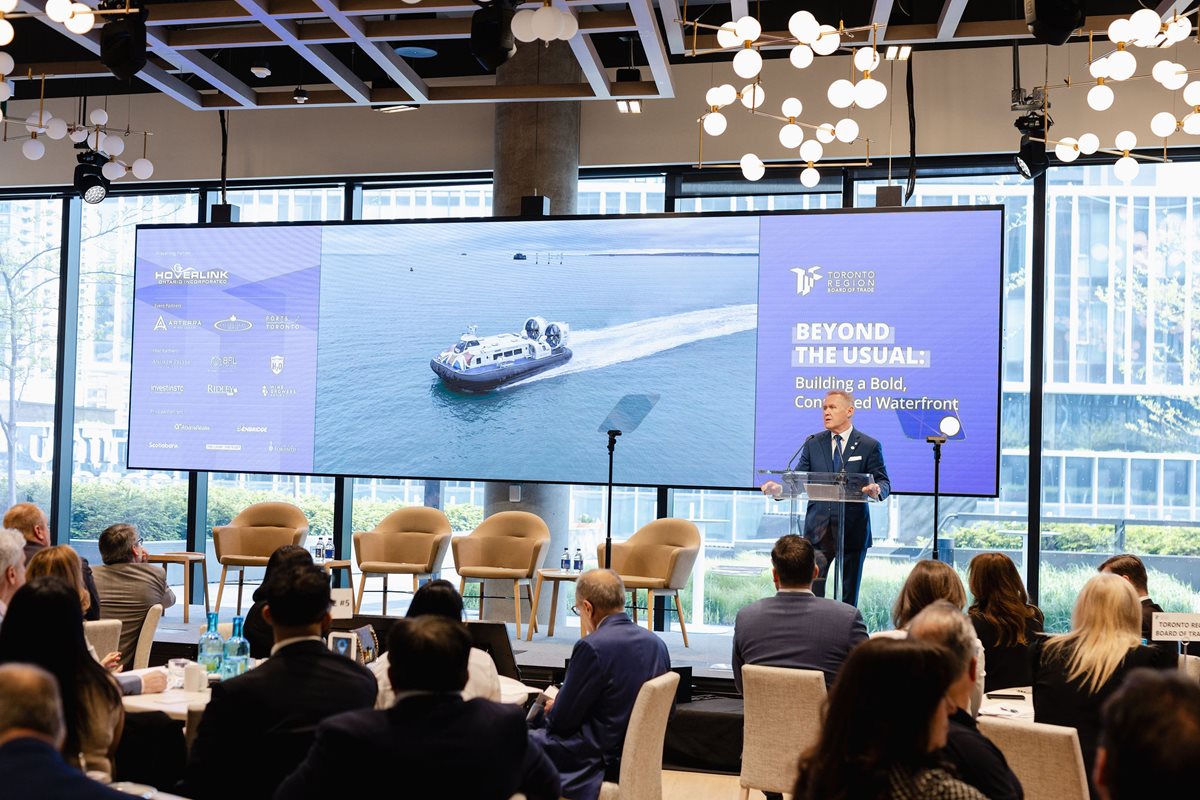 Chris Morgan, CEO of Hoverlink Ontario, Inc. at our recent podium.