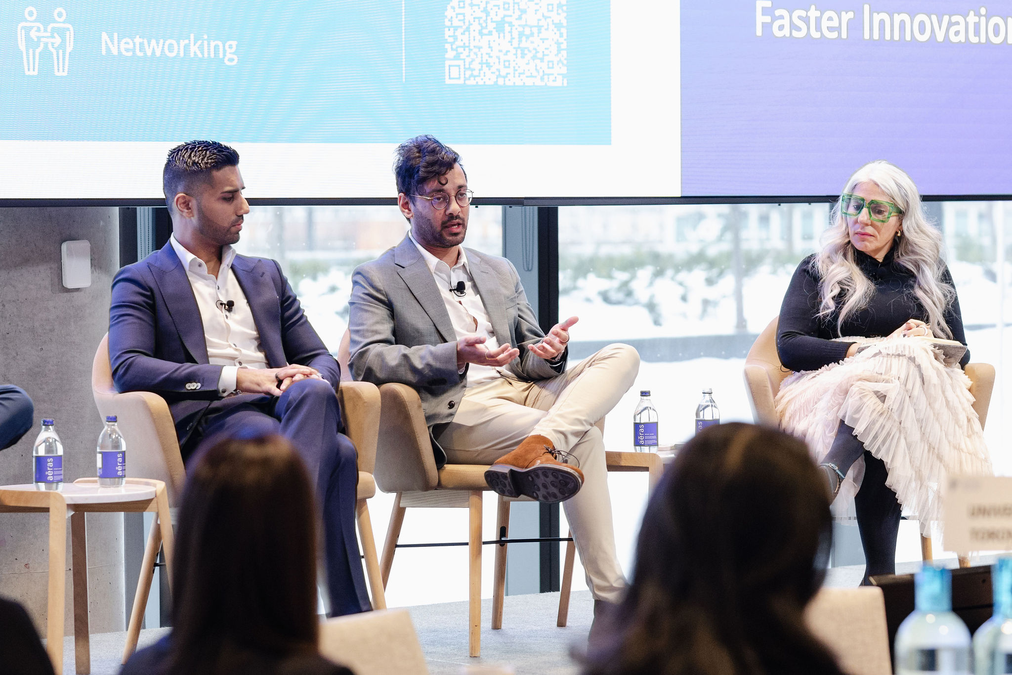 TTC CEO Mandeep S. Lali speaks on stage during the Transforming Transit in Toronto event, outlining his vision for transit reliability and safety in the Toronto region.