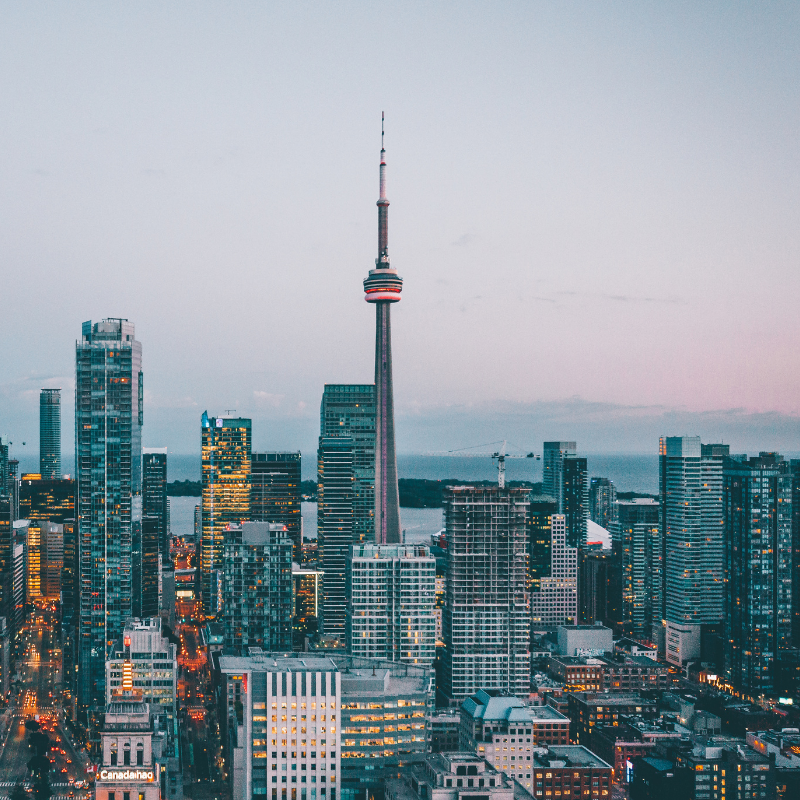 Downtown Toronto on a grey day.